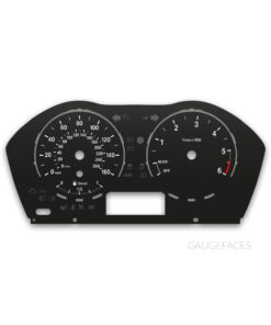 BMW X1 F48 (2015-2022) – Diesel – 160 mph / 260 km/h – 6 000 RPM – Gauge Faces – Black