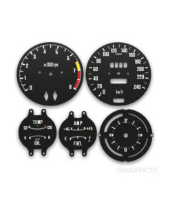 Datsun 240Z / 260Z / 280Z S30 (1969–1978) – Gauge Faces – Black