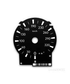 Replacement KMH tacho dials for the Lexus GS-F (2015-2020) – Gauge Faces – Black