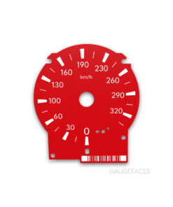 Replacement KMH tacho dials for the Lexus GS-F (2015-2020) – Gauge Faces – Red