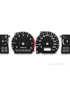 Mitsubishi Pajero Sport I (1996–2008) – Gauge Faces – Black