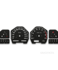 Nissan S13 240SX (1989-1994) – Gauge Faces – 9000 RPM – Black
