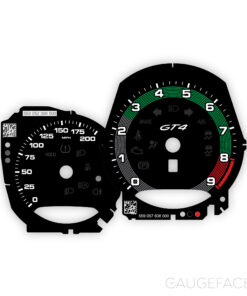 For Porsche 718 / 981 Cayman GT4: Gauge Faces – OPTIONS - Heritage Design Edition