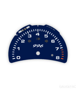 Custom Order: Porsche 911 996.2 Gauge Face Tachometer - Lapis Blue