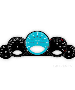 For Porsche 911 997 (Gen 1&2): Gauge Faces - OPTIONS - Black / Miami Blue Tachometer