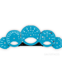 For Porsche 911 997.2 Turbo S Gauge Faces Set - Miami Blue