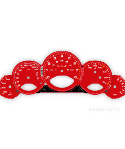 For Porsche 911 997.2 Turbo S Gauge Faces Set - Red