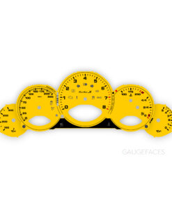 For Porsche 911 997.2 Turbo S Gauge Faces Set - Speed Yellow