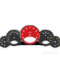 For Porsche 911 997.2 GT2 RS: Gauge Faces - OPTIONS - Dark Gray / Red