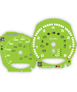 For Porsche Macan Turbo: Gauge Faces - OPTIONS - Acid Green