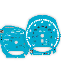 For Porsche Macan Turbo: Gauge Faces - OPTIONS - Miami Blue