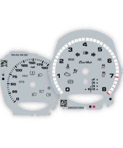 For Porsche Macan Turbo: Gauge Faces - OPTIONS - Silver