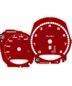 For Porsche Macan Turbo: Gauge Faces - OPTIONS - Carmine Red