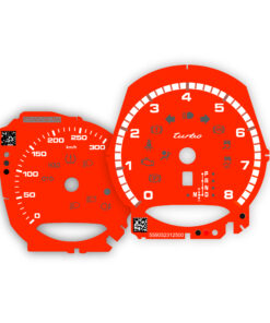 For Porsche Macan Turbo: Gauge Faces - OPTIONS - Lava Orange