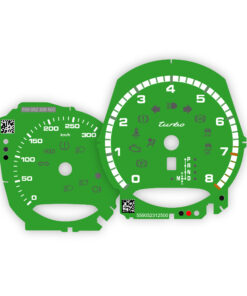 For Porsche Macan Turbo: Gauge Faces - OPTIONS - Python Green