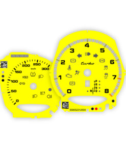 For Porsche Macan Turbo: Gauge Faces - OPTIONS - Racing Yellow