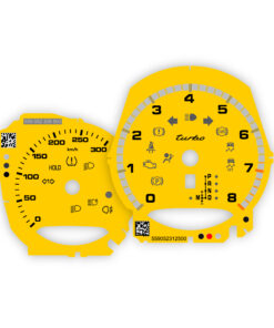 For Porsche Macan Turbo: Gauge Faces - OPTIONS - Speed Yellow