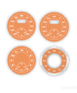For Porsche Sport Chrono: Gauge Face – OPTIONS (Clock, Stopwatch, Compass) - Peach