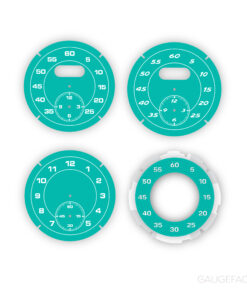 For Porsche Sport Chrono: Gauge Face – OPTIONS (Clock, Stopwatch, Compass) – Mint Green