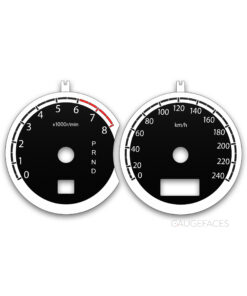 Subaru Legacy B4 BL / BP (2003-2009) – Gauge Faces – Custom Design – Black & White