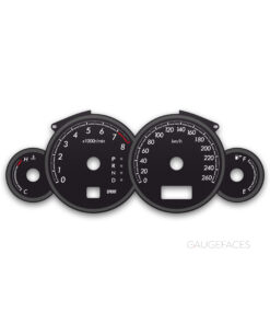 Subaru Outback BL / BP (2003-2009) – Gauge Faces – 8000 RPM – Black