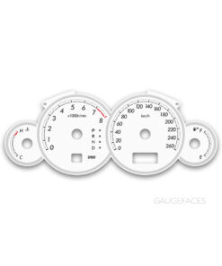 Subaru Outback BL / BP (2003-2009) – Gauge Faces – 8000 RPM – White