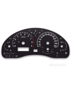 Subaru Outback BL / BP (2003-2009) – Gauge Faces – 9000 RPM – Black