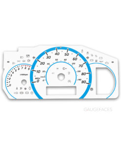 Suzuki Wagon R IV MH23S (2008–2012) – Gauge Faces – Custom Design – White & Blue