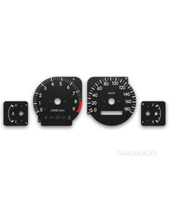 Toyota Carina GT T210 (1996–1998) – Gauge Faces – Black