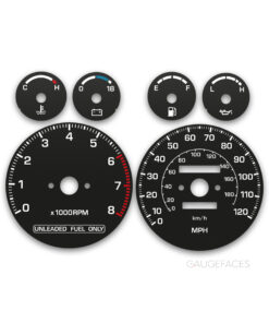 Toyota Celica GT (1986-1989) – Gauge Faces – Black