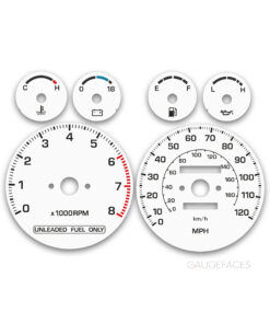 Toyota Celica GT (1986-1989) – Gauge Faces – White