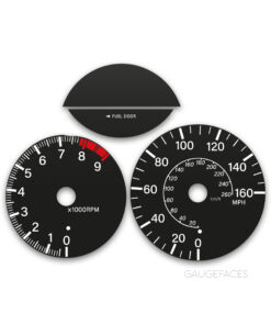 Toyota Celica GTS (2000-2005) – Gauge Faces – Black