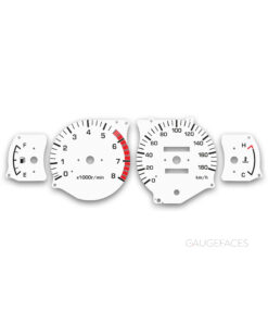 Toyota Land Cruiser Prado 90 Series J90 (1996-2002) – Gauge Faces – White