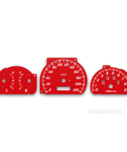 Toyota Starlet Glanza V EP91 (1996–1999) – Gauge Faces – Red