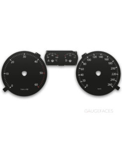 Volkswagen Eos (2005-2010) – Gauge Faces – Black