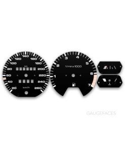 Volkswagen Jetta 2 A2 (1984–1992) – Gauge Faces – Black