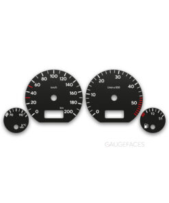 Volkswagen Jetta 3 Vento A3 (1992–1998) – Gauge Faces – Black