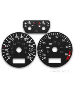 Volkswagen Jetta 4 A4 Bora (1999-2003) – Gauge Faces – Black