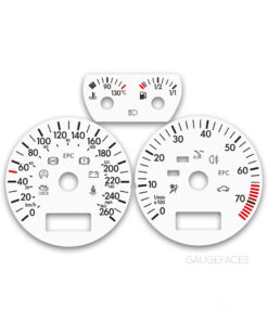 Volkswagen Jetta 4 A4 Bora (1999-2003) – Gauge Faces – White