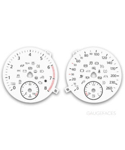 Volkswagen Jetta 6 (2010–2015) – Gauge Faces – White