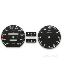Volkswagen Passat B2 (1980–1988) – Gauge Faces – Black