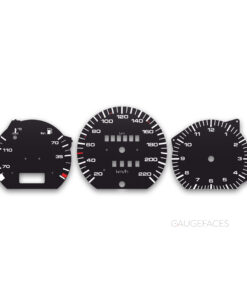 Volkswagen Passat B3 (1988–1993) – Gauge Faces – Black