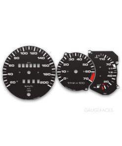Volkswagen Polo MK2 86C (1990-1994) – Gauge Faces – Black