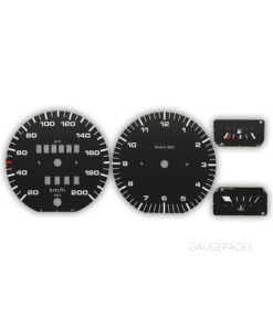 Volkswagen Scirocco MK2 (1981–1992) – Gauge Faces – Black
