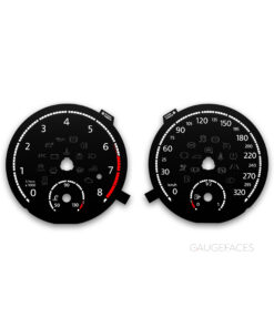 Volkswagen Scirocco R (2009-2017) – Gauge Faces – Black