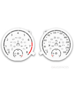 Volkswagen Scirocco R (2009-2017) – Gauge Faces – White