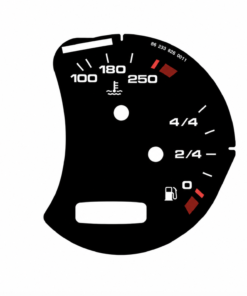 For Porsche 996.2: Fuel / Temperature Gauge Face - Black - MT