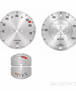 Metal Base: For Porsche 914: Gauge Faces Set - Raw Metal