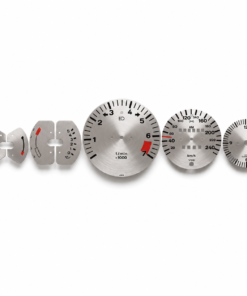 Metal Base: For Porsche 911 930 Turbo (1978-89) 3.3L: Gauge Faces Set - Raw Metal