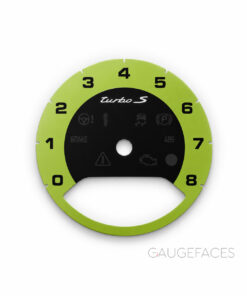 Custom Order: Porsche 971 Panamera Turbo S - Gauge Face Tachometer – Black / Acid Green